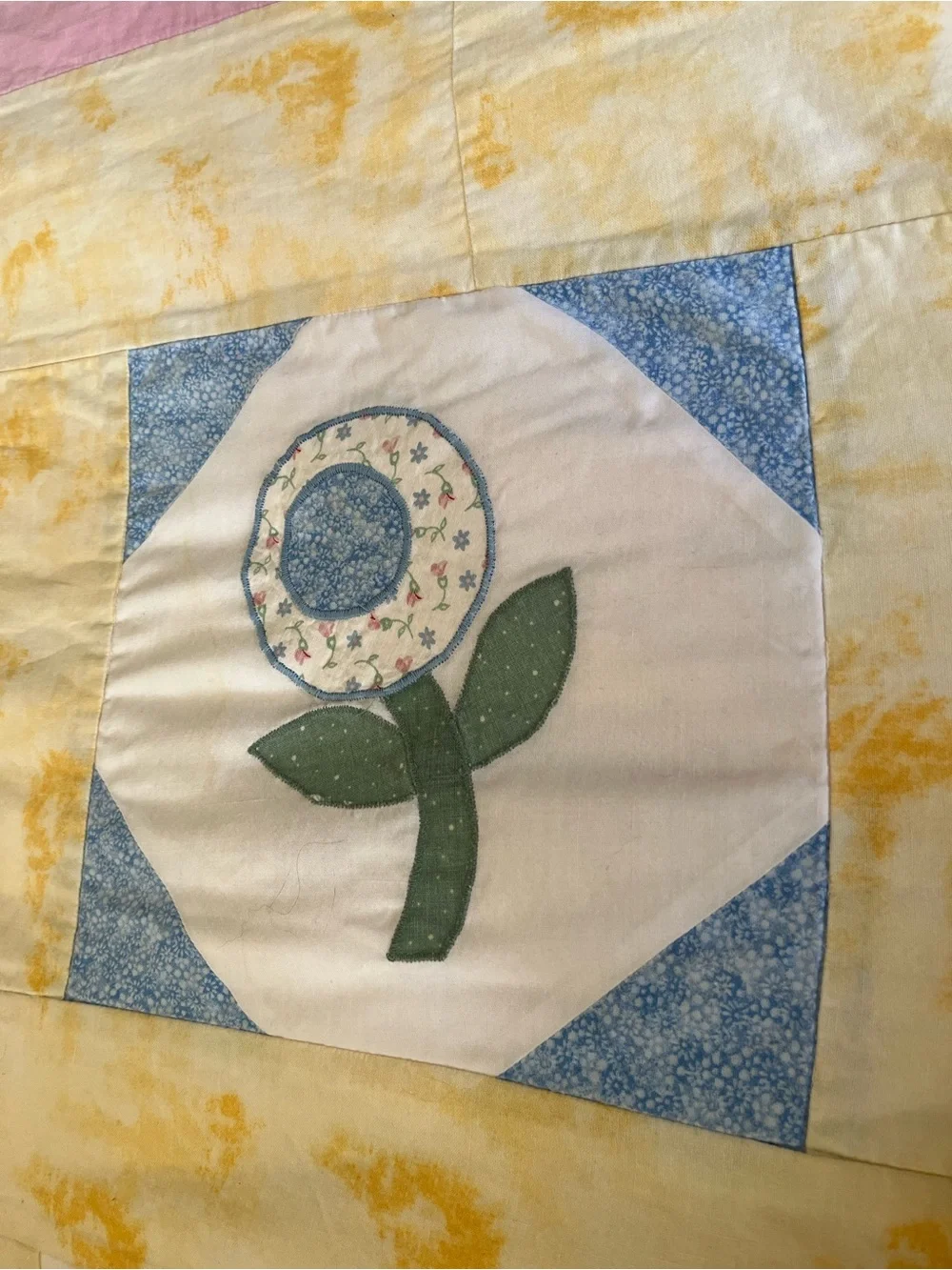 Handmade Cotton Quilt Floral Patchwork appliqué Disney princesses